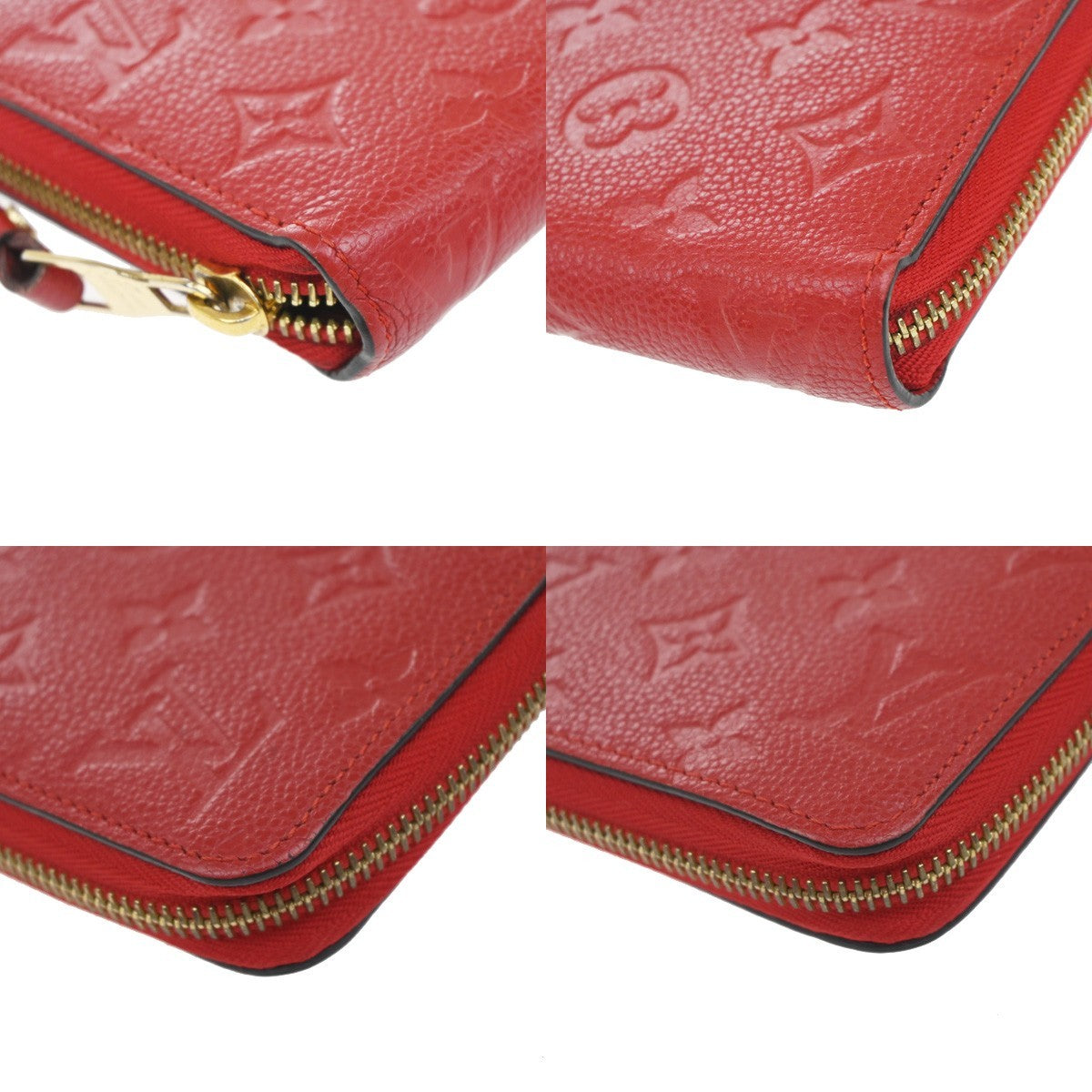 Louis Vuitton Zippy Wallet NM Leather Empreinte, RED, LEATHER, Wallets