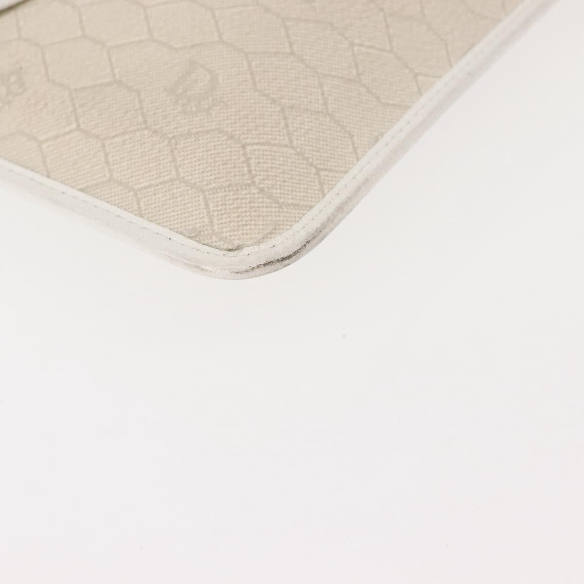 Christian Dior Vintage honeycomb clutch Canvas, WHITE, CANVAS, Clutche & pouche