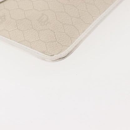Christian Dior Vintage honeycomb clutch Canvas, WHITE, CANVAS, Clutche & pouche