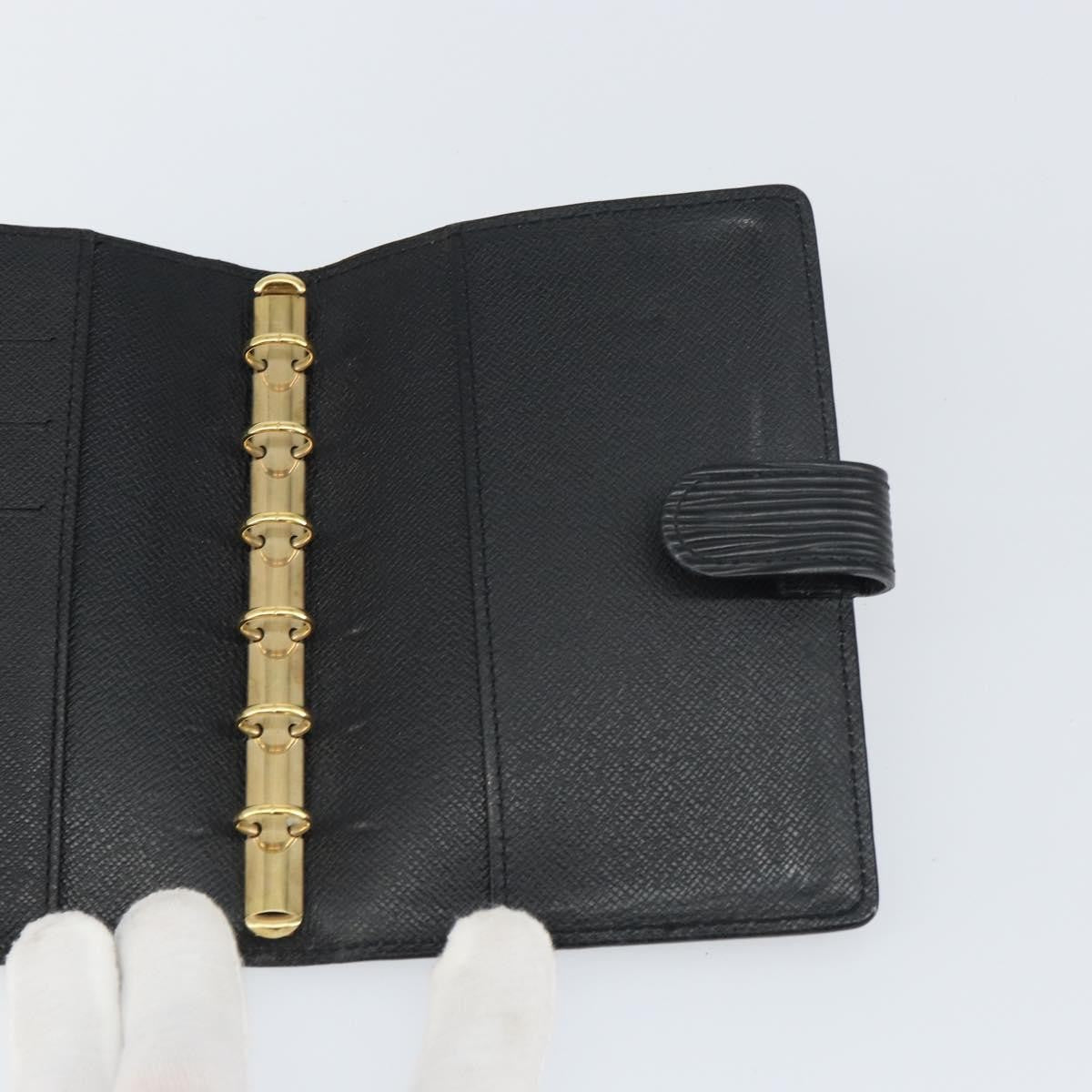 Louis Vuitton Agenda Cover Epi Leather, BLACK, LEATHER, Wallets