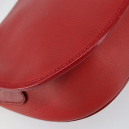 Gucci Vintage Flap Shoulder Bag Leather, RED, LEATHER, Shoulder bag