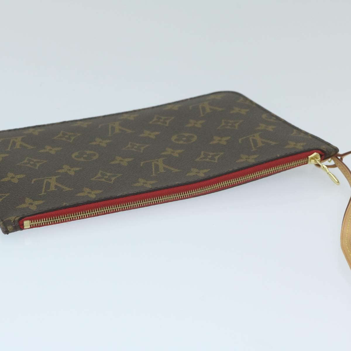 Louis Vuitton Neverfull Pochette Monogram Canvas, BROWN, CANVAS, Tote bag