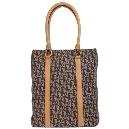 Christian Dior Trotteur Tote Bag Canvas, BROWN, CANVAS, Tote bag