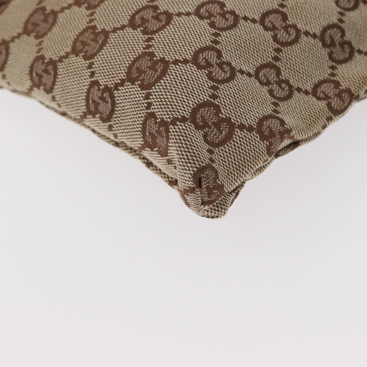 Gucci Vintage Double Belt Bag GG Canvas with Leather, BEIGE, CANVAS, Shoulder bag