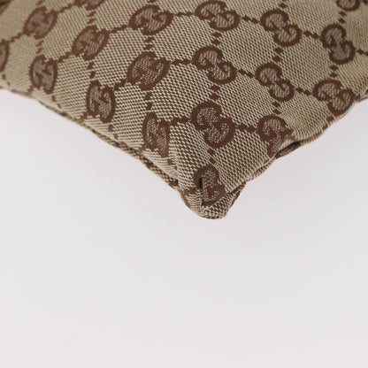 Gucci Vintage Double Belt Bag GG Canvas with Leather, BEIGE, CANVAS, Shoulder bag