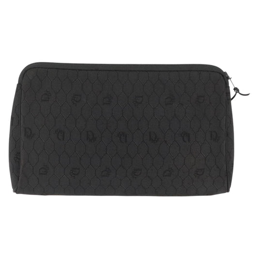 Christian Dior Vintage honeycomb clutch Canvas, BLACK, CANVAS, Clutche & pouche