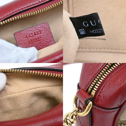 Gucci GG Marmont Shoulder Bag Diagonal Quilted GG Canvas with Leather, BEIGE, CANVAS, Shoulder bag