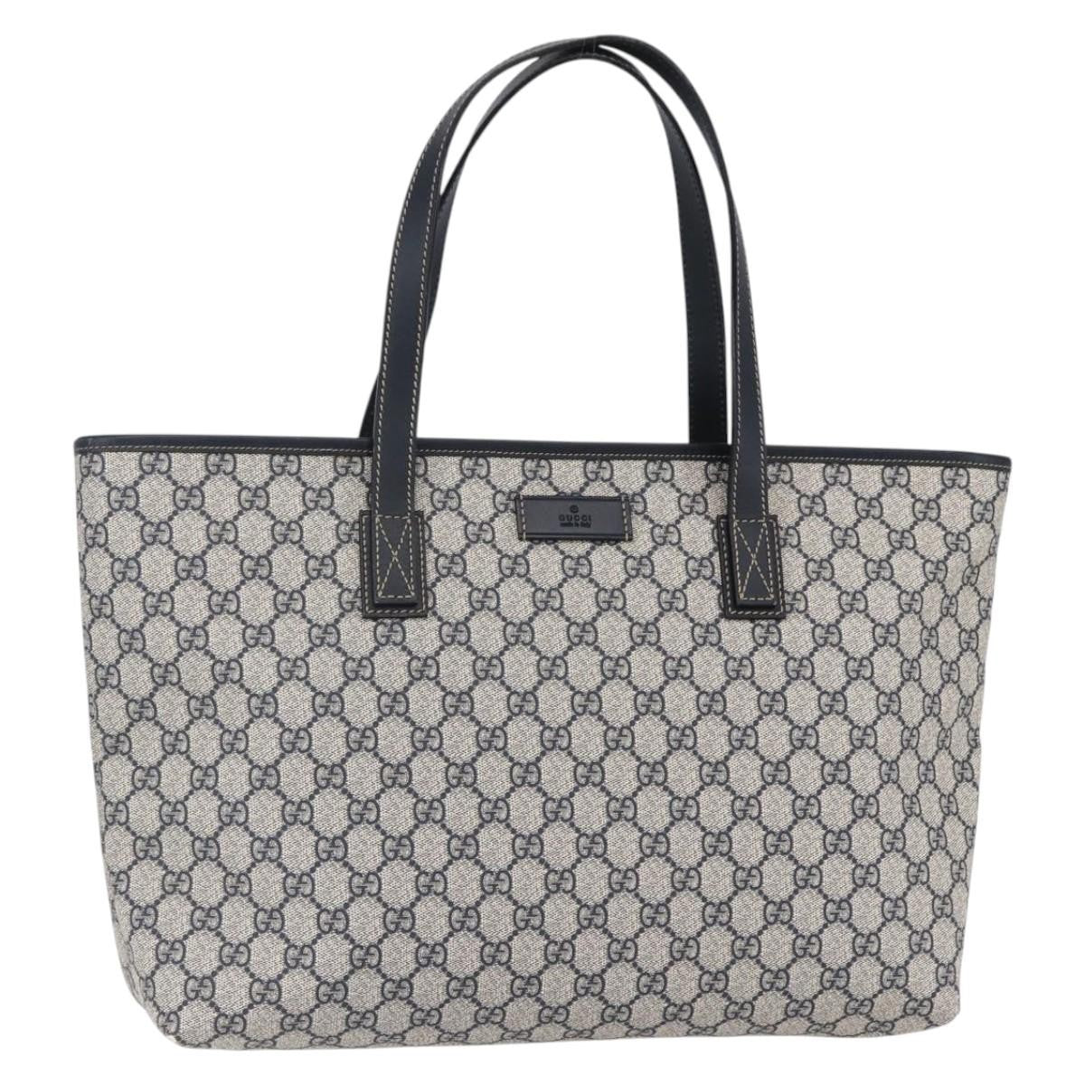 Gucci Open Tote GG Canvas, NAVY, CANVAS, Tote bag