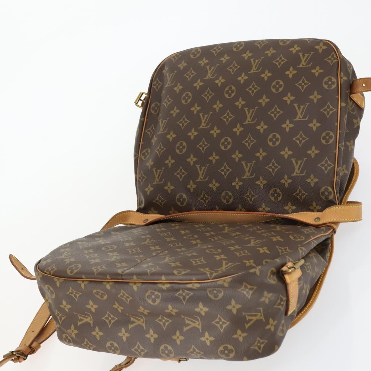 Louis Vuitton Saumur Handbag Monogram Canvas, BROWN, CANVAS, Shoulder bag