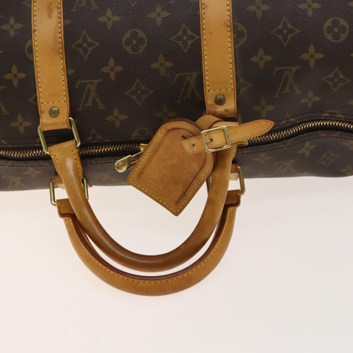 Louis Vuitton Keepall Bag Monogram Canvas, BROWN, CANVAS, Travel bag