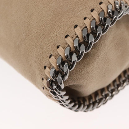 Stella McCartney Falabella Fold Over Bag Shaggy Deer, BEIGE, POLYESTER, Crossbody bag