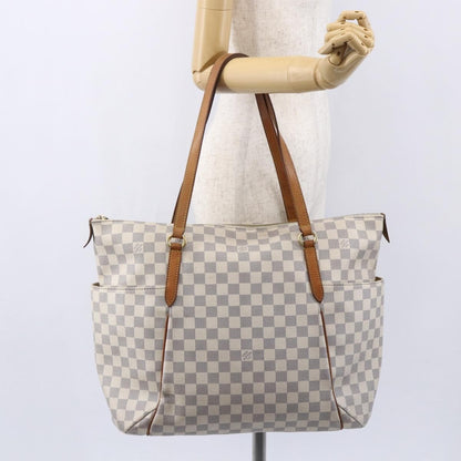 Louis Vuitton Totally Handbag Damier azur, WHITE, CANVAS, Tote bag