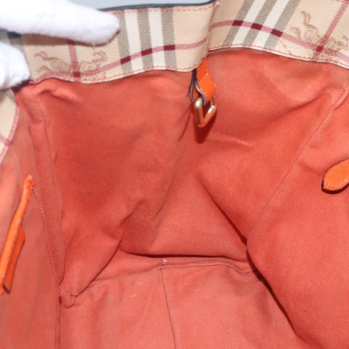 Burberry Canterbury Panels Tote Haymarket Coated Canvas and Leather, BEIGE, CANVAS, Tote bag