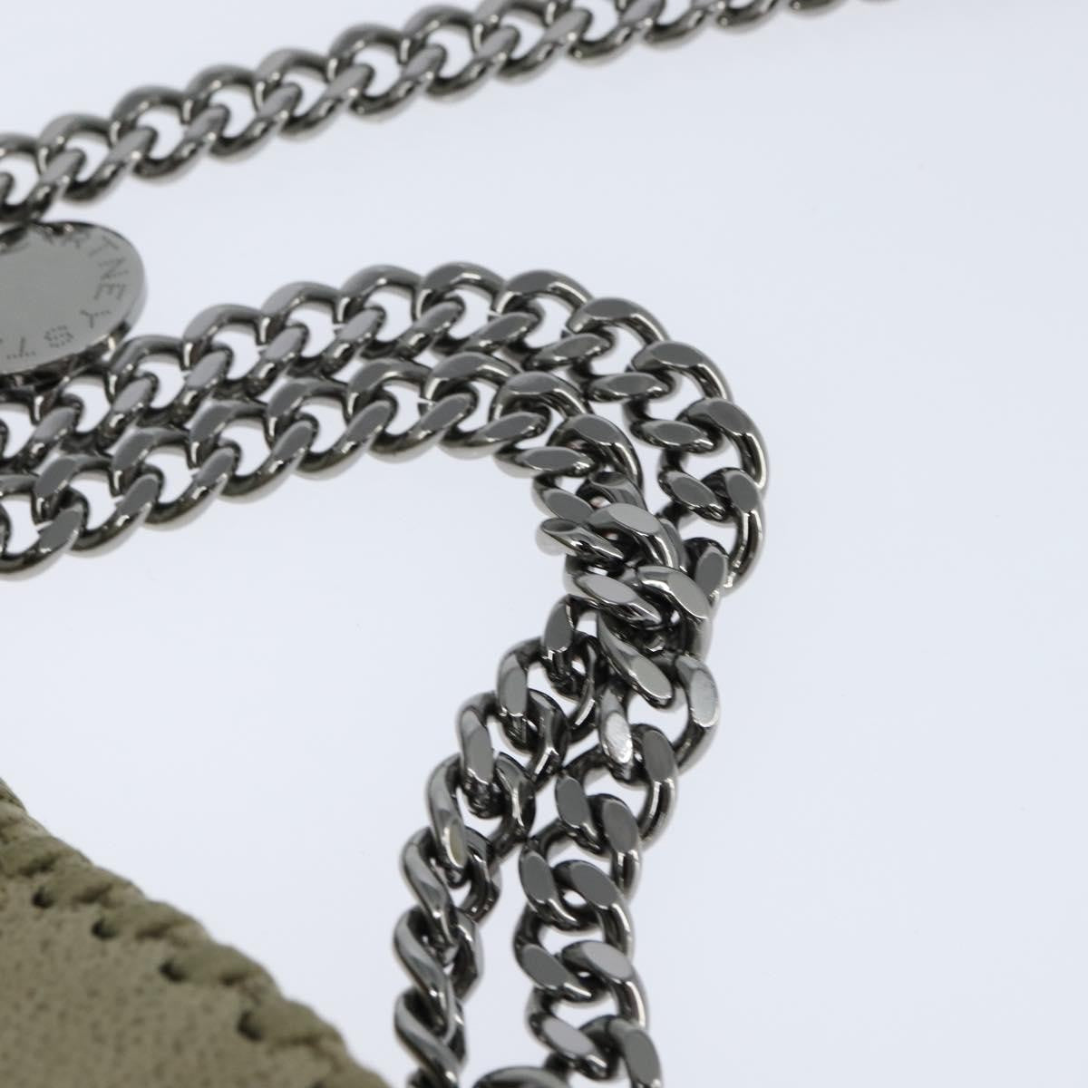 Stella McCartney Falabella Fold Over Bag Shaggy Deer, BEIGE, POLYESTER, Shoulder bag