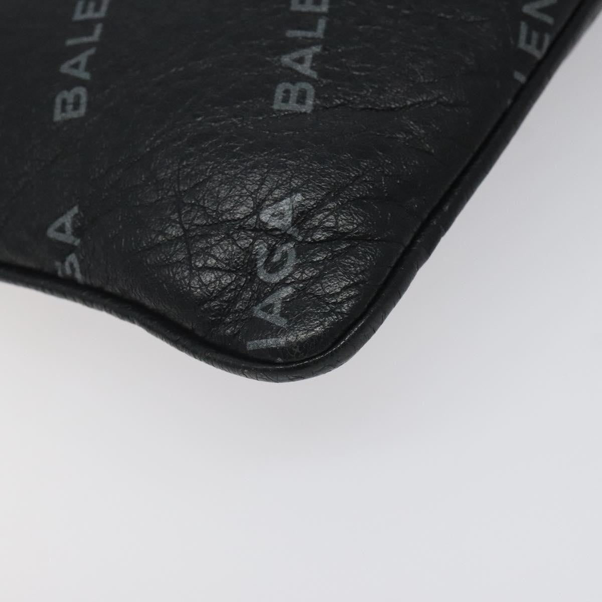 Balenciaga Explorer Pouch Leather, BLACK, LEATHER, Clutche & pouche