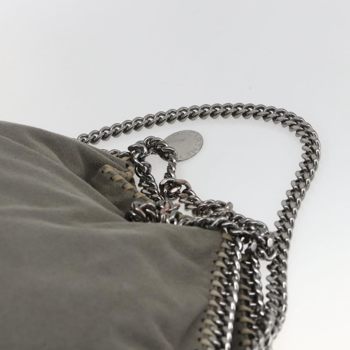 Stella McCartney Falabella Fold Over Bag Shaggy Deer, GRAY, POLYESTER, Shoulder bag