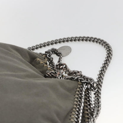Stella McCartney Falabella Fold Over Bag Shaggy Deer, GRAY, POLYESTER, Shoulder bag