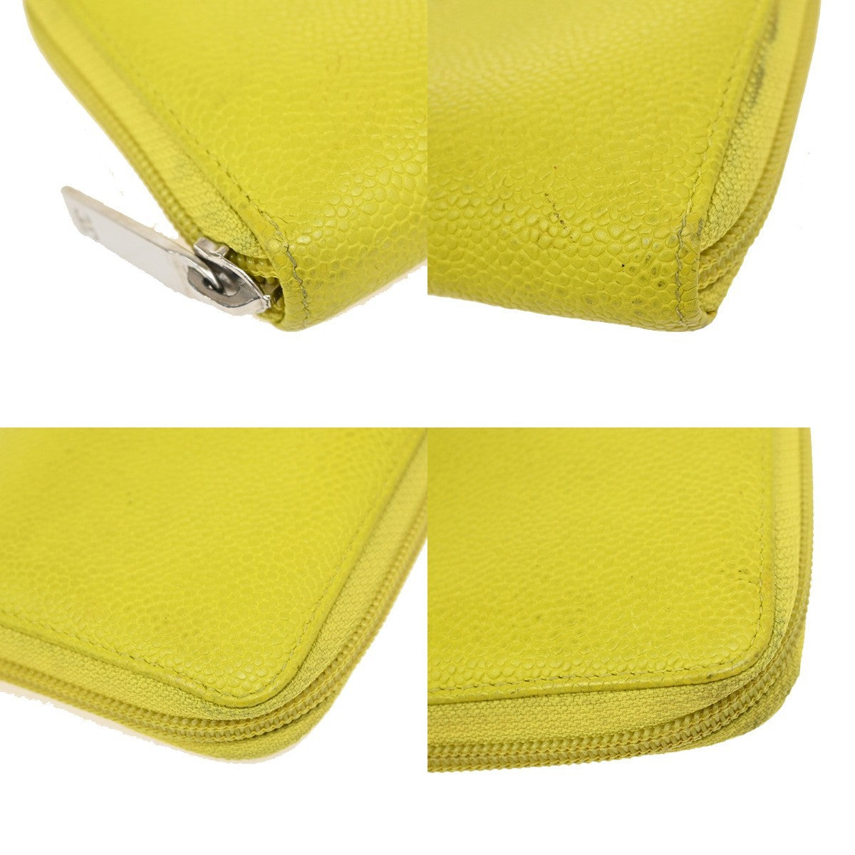 Chanel Timeless CC Zipped Wallet Caviar, YELLOW, CALFSKIN, Wallets