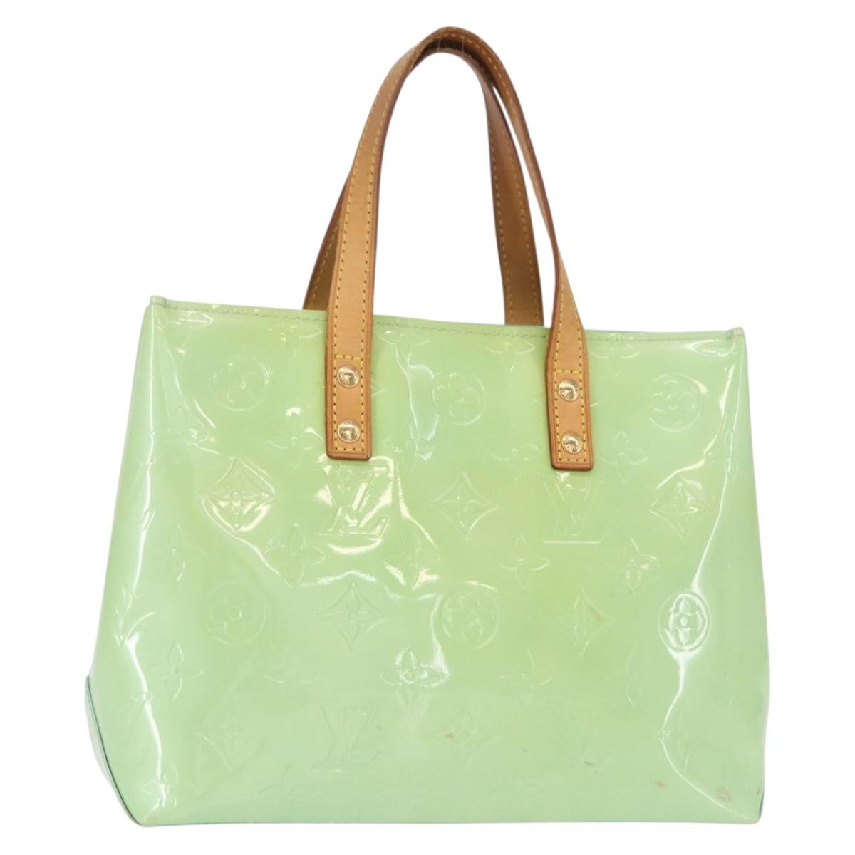 Louis Vuitton Reade Handbag Monogram Vernis, GREEN, PATENT_LEATHER, Tote bag