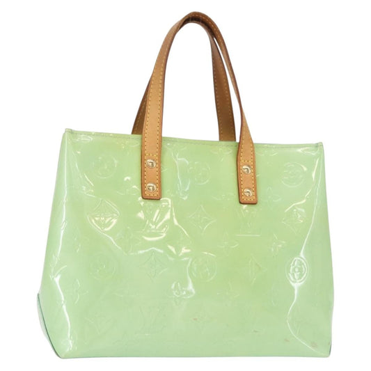 Louis Vuitton Reade Handbag Monogram Vernis, GREEN, PATENT_LEATHER, Tote bag