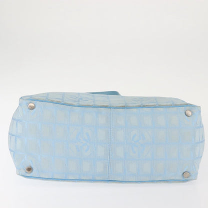 Chanel Front Zip Travel Line Tote Nylon, BLUE, NYLON, Tote bag