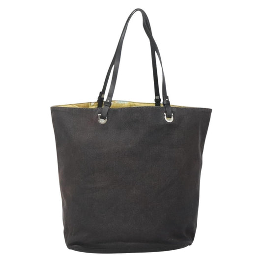 Salvatore Ferragamo Gancini Tote Canvas, BLACK, CANVAS, Tote bag