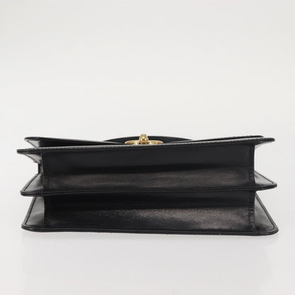 Gucci 1973 Flap Top Handle Bag Leather, BLACK, LEATHER, Handbag