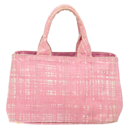 Prada Canapa Open Tote Canvas, PINK, CANVAS, Tote bag