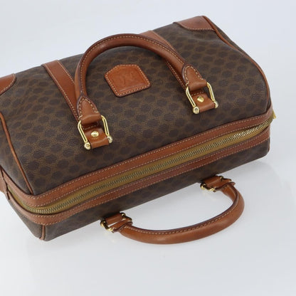 Celine Vintage Macadam Boston bag Canvas, BROWN, CANVAS, Handbag