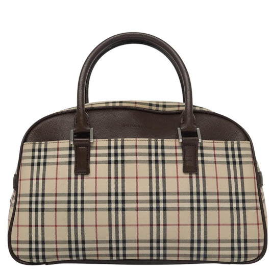 Burberry Nova Check Bowling Bag Canvas, BEIGE, CANVAS, Travel bag