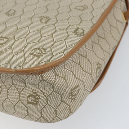 Christian Dior Vintage Honeycomb Shoulder Bag Canvas, Beige, PVC + Canvas, Shoulder Bag