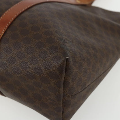 Celine Vintage Macadam Tote bag Canvas and Leather, BROWN, CANVAS, Tote bag