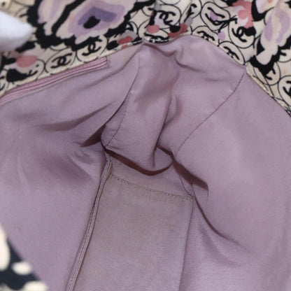 Chanel Vintage Floral Tote Canvas, BEIGE, CANVAS, Tote bag