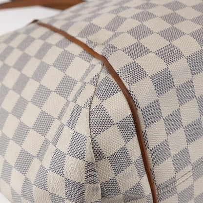 Louis Vuitton Totally Handbag Damier azur, WHITE, CANVAS, Tote bag