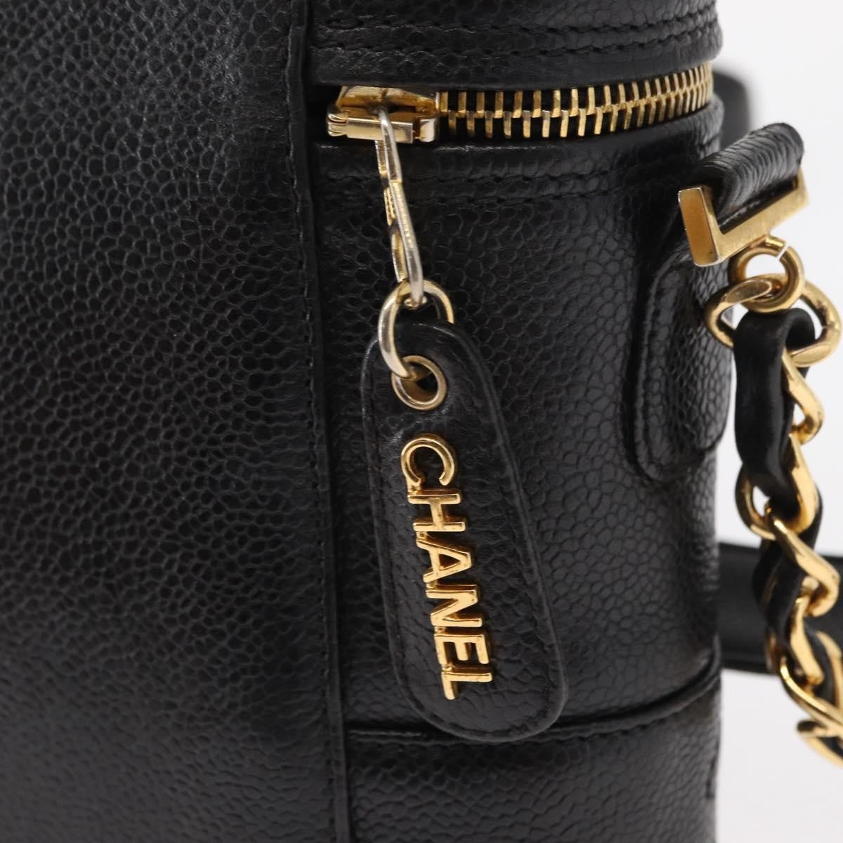 Chanel Vintage CC Shoulder Bag Caviar, BLACK, LEATHER, Shoulder bag