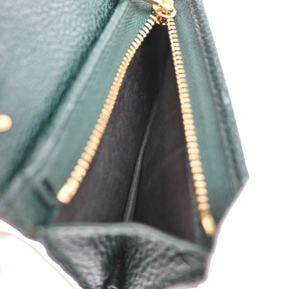 Gucci Zumi Chain Card Case Leather, GREEN, LEATHER, Wallets