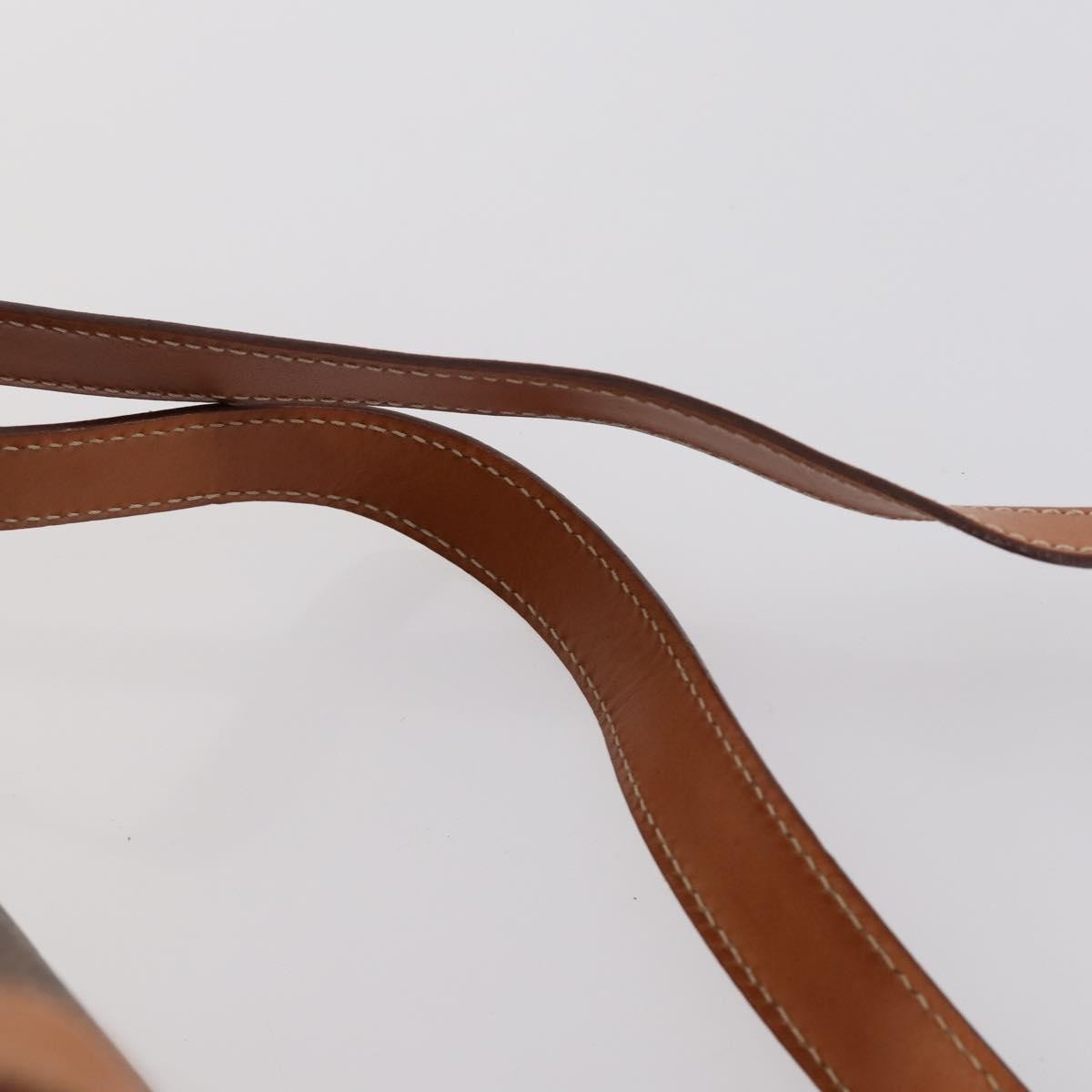 Celine Vintage Macadam Backpack Canvas and Leather, BROWN, CANVAS, Backpack