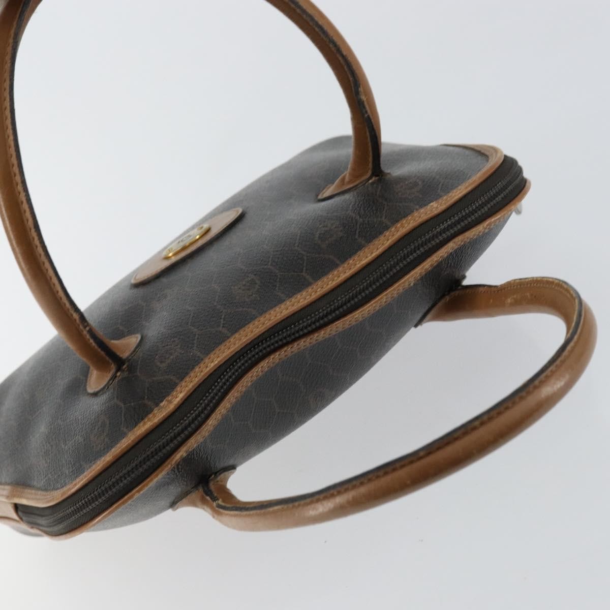 Christian Dior Vintage Honeycomb Handbag Canvas Leather, BLACK, CANVAS, Handbag