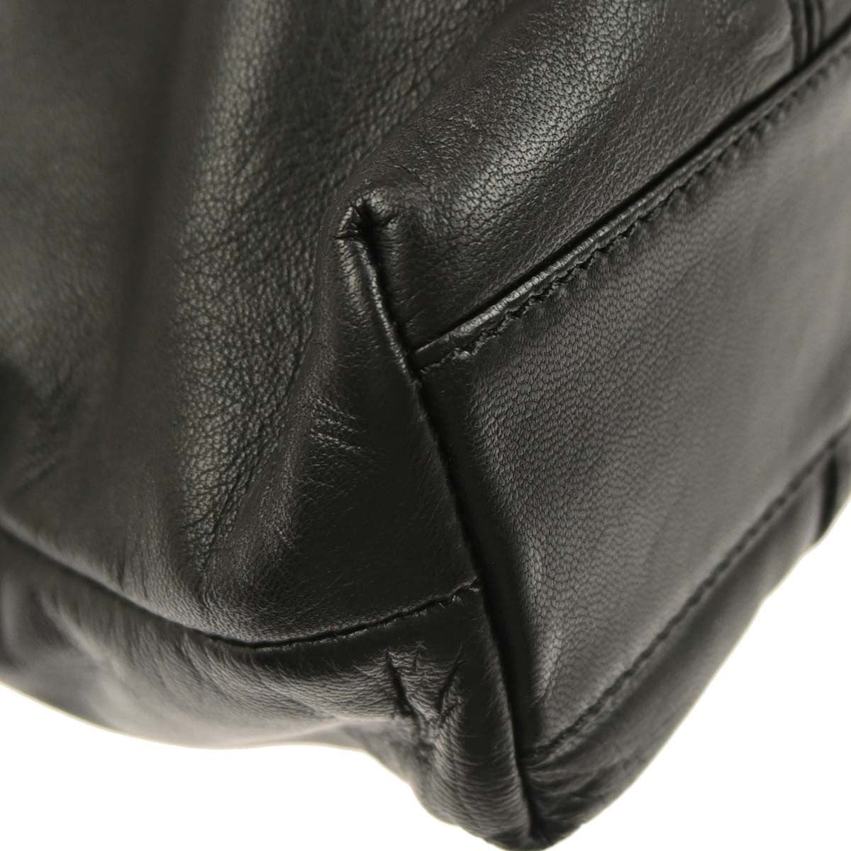 Loewe Vintage Anagram Tote Leather, BLACK, LEATHER, Tote bag