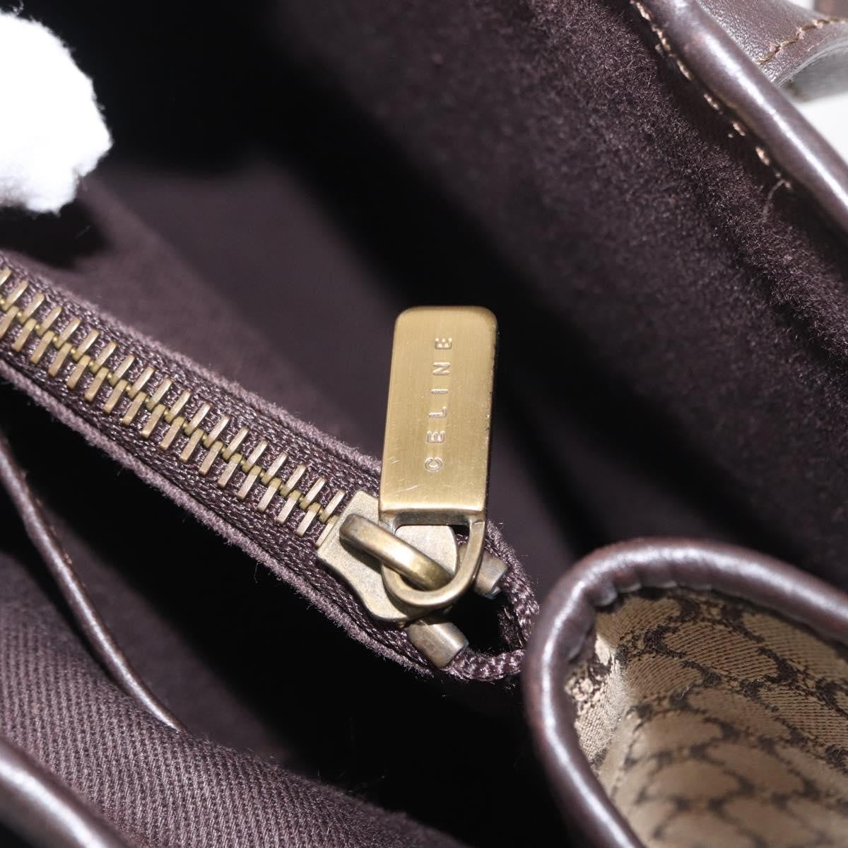 Celine Vintage Macadam Handbag Canvas, BEIGE, CANVAS, Handbag