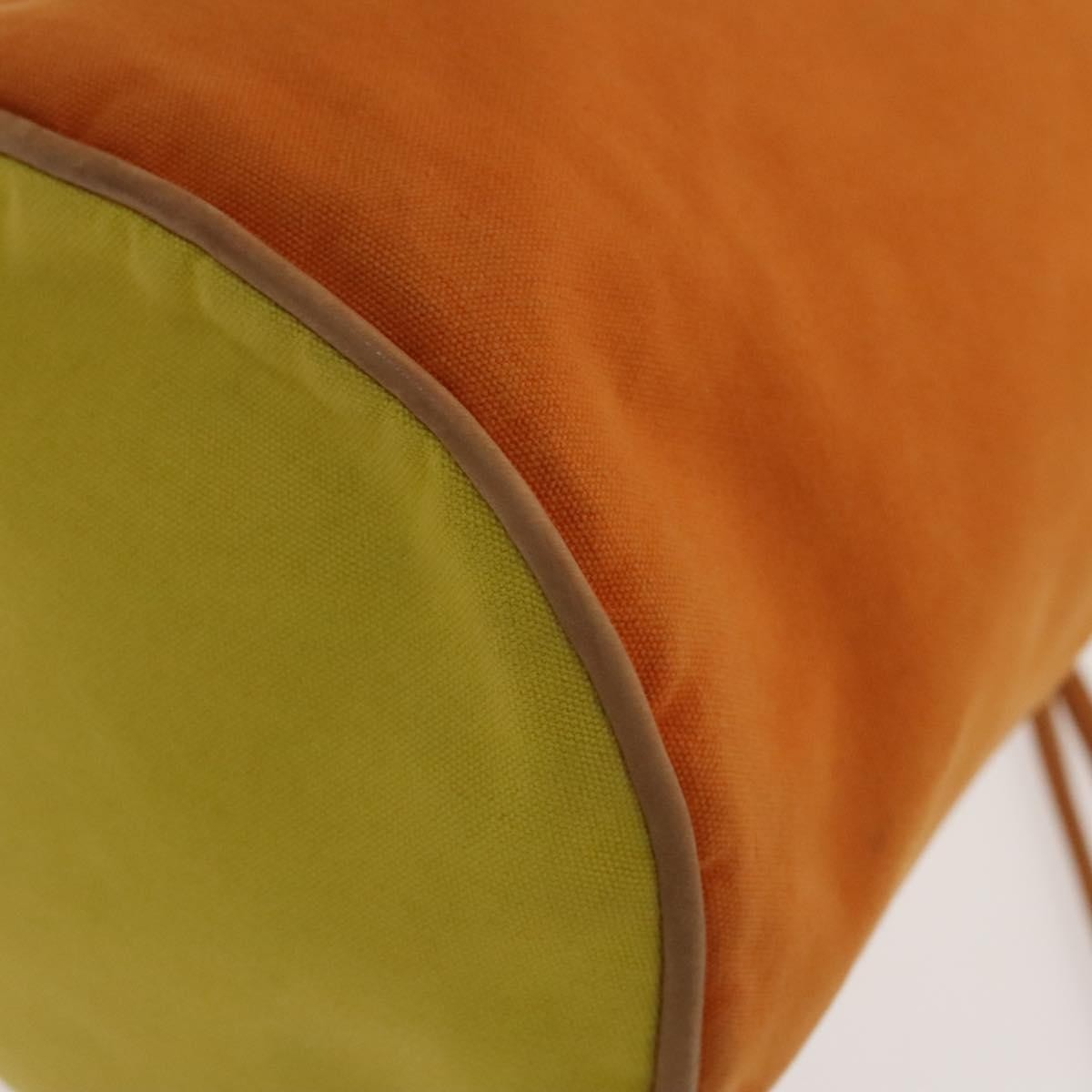 Hermes Polochon Mimile Drawstring Backpal Canvas, ORANGE, CANVAS, Backpack