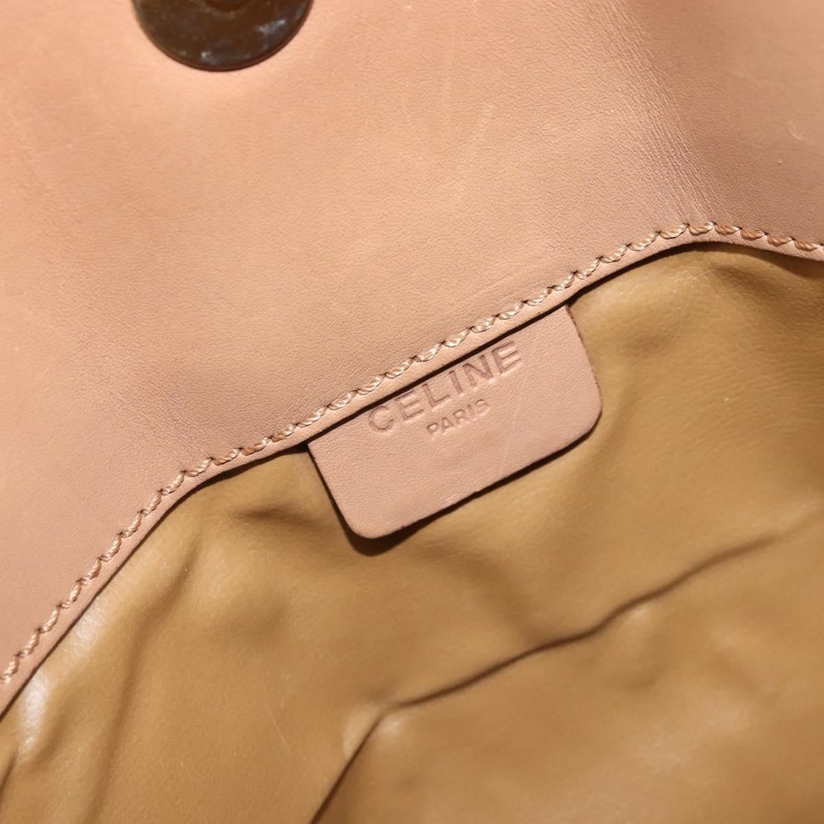 Celine C Macadam Pouch Canvas, Beige, PVC, Clutch
