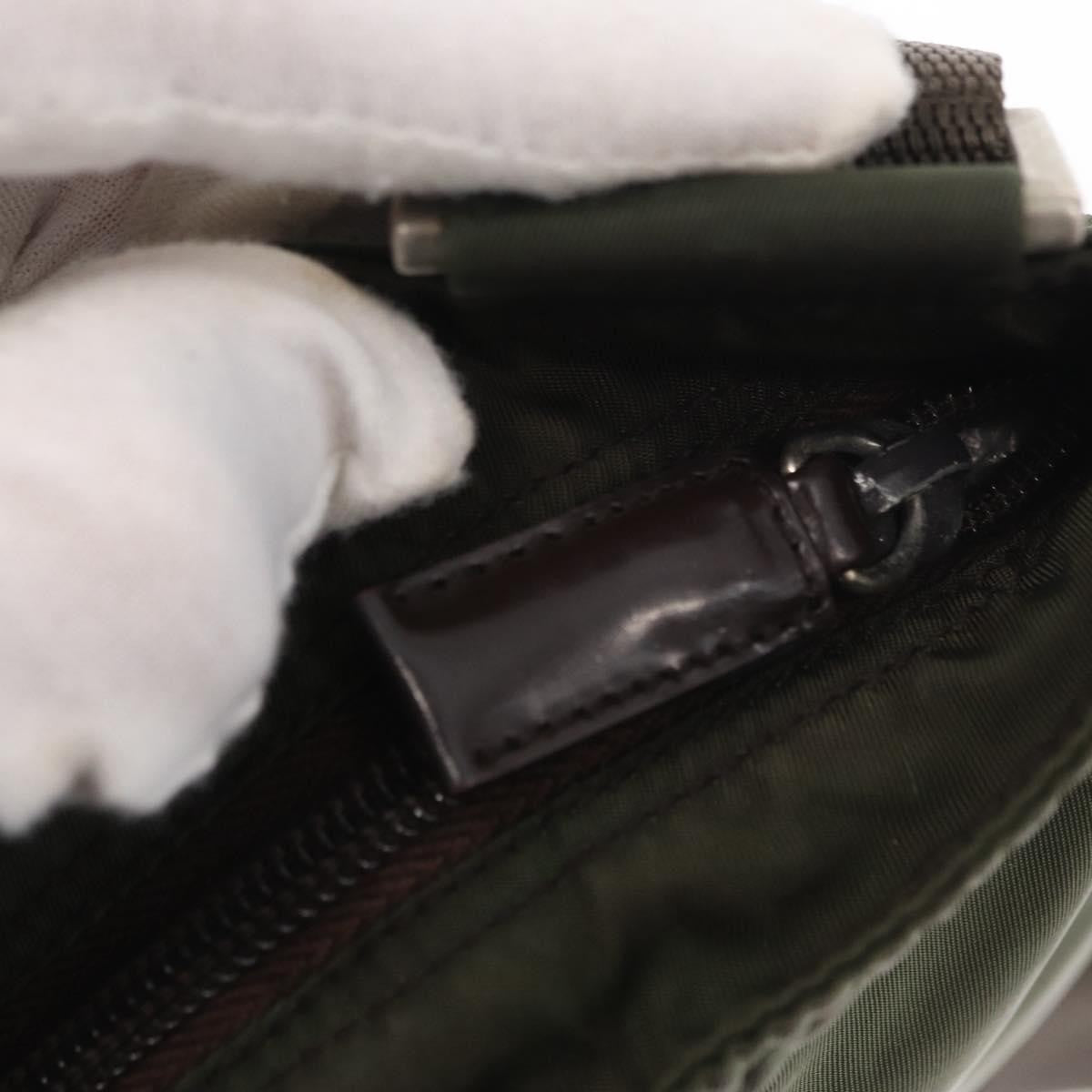 Prada Flat Messenger Bag Tessuto, KHAKI, NYLON, Shoulder bag