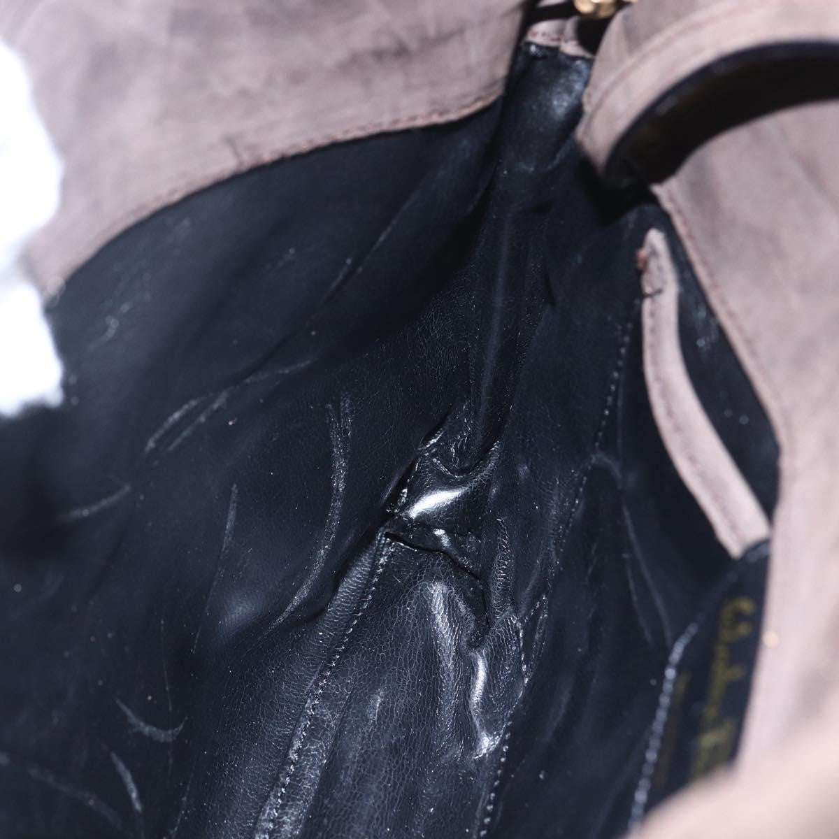 Salvatore Ferragamo Vala Shoulder Bag Suede, BROWN, SUEDE, Shoulder bag