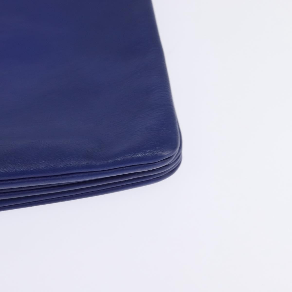 Celine Trio Crossbody Bag Leather, BLUE, LEATHER, Crossbody bag