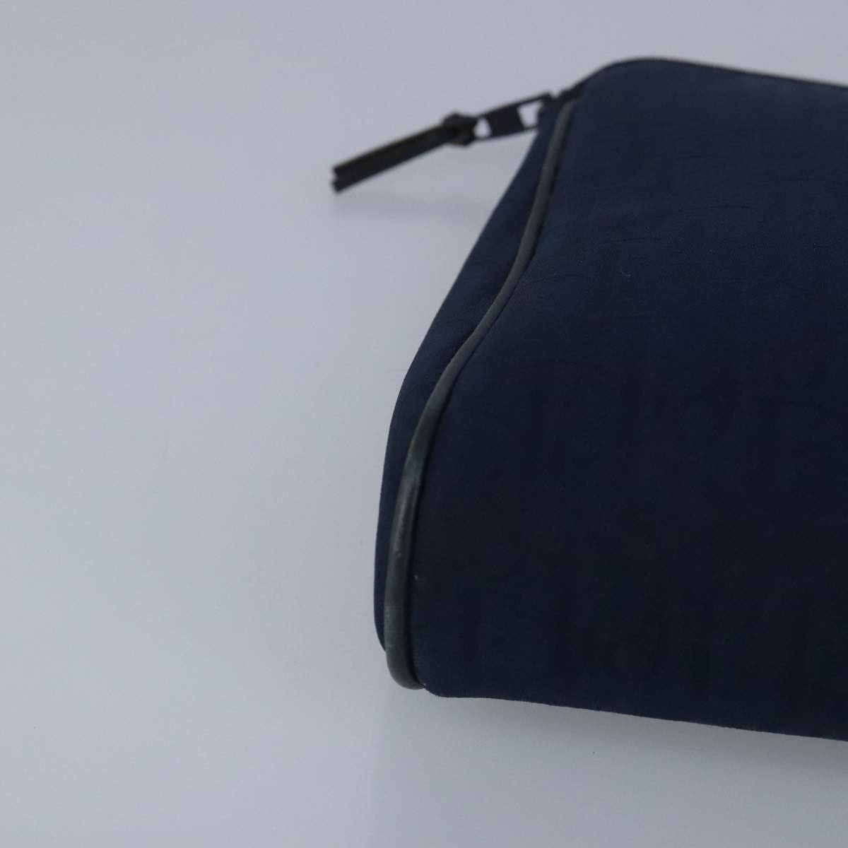 Christian Dior Vintage Trotter Pouch Canvas, NAVY, CANVAS, Clutche & pouche