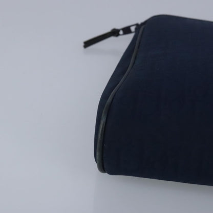 Christian Dior Vintage Trotter Pouch Canvas, NAVY, CANVAS, Clutche & pouche