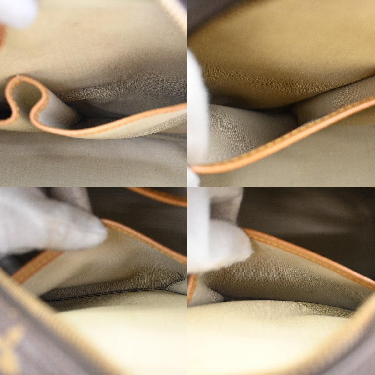 Louis Vuitton Deauville Handbag Monogram Canvas, BROWN, LEATHER, Handbag