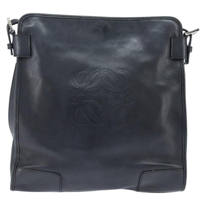 Loewe Anagram Shoulder Bag Leather, BLACK, LEATHER, Shoulder bag