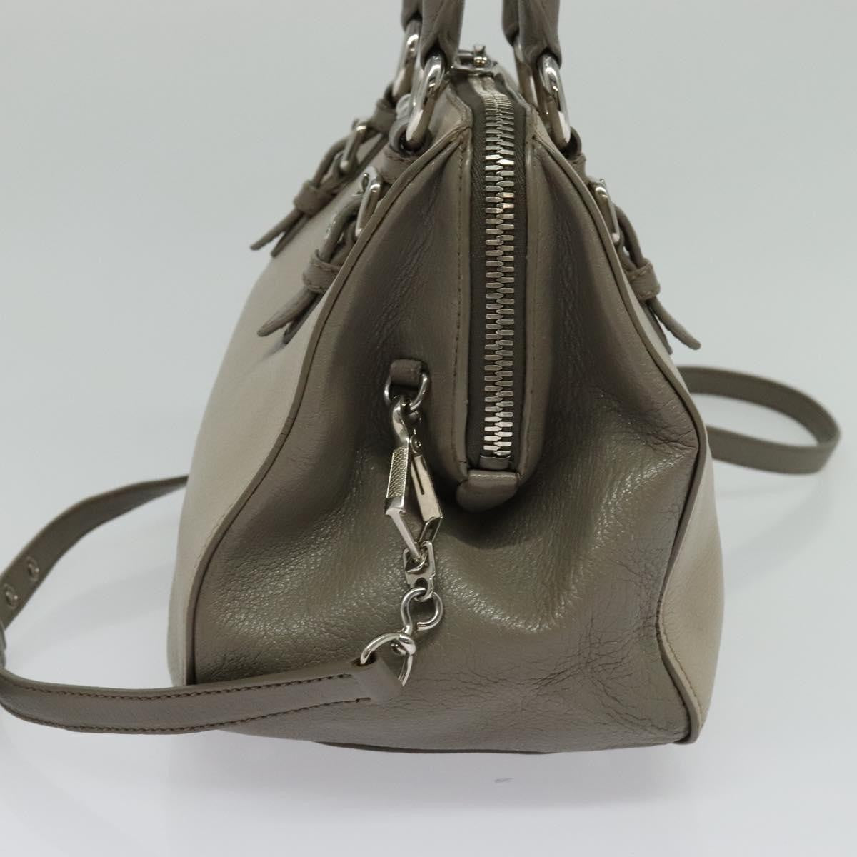 Miu Miu Madras Bowler Bag Leather, GRAY, LEATHER, Handbag